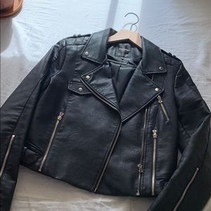 Zara faux leather moto jacket
